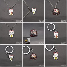 Dandadan anime alloy key chains necklace brooch pins