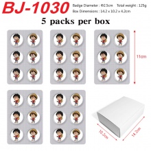5packs/box One Piece Mini Capsule Badge Brooch Bea...