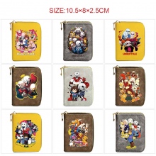 Undertale Zipper Short Wallet Card Holder Pack