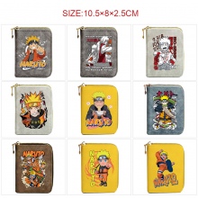 Naruto Zipper Short Wallet Card Holder Pack