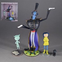 4pcs/set New Movie Coraline Figure 3-16cm