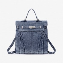 Retro British style denim backpack bags