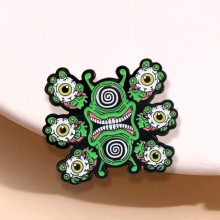 Funny Monster Alien Eyeball Badge Music Album Inspiration Enamel Pin