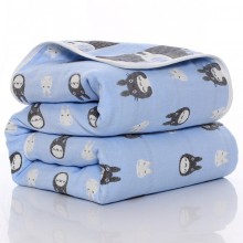 Totoro anime Six Layer Cotton Gauze Towel Blanket