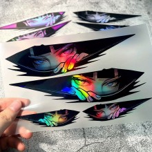 2pairs Anime Girl Eyes JDM Car Motorcycle Waterproof Stickers