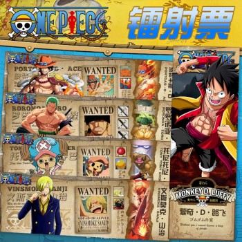 One Piece Luffy Zoro Chopper Laser Ticket Collection Card