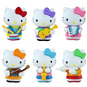 6pcs/set Sanrio Hello Kitty band‌ figures(OPP bag)