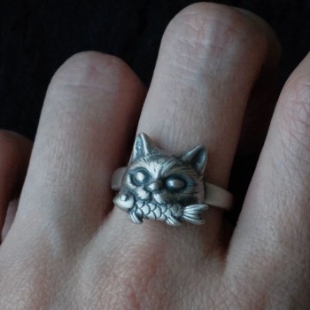 Retro Cat Fish Shaped Open Rings