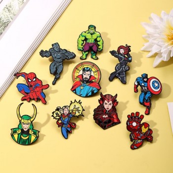 Super Hero Iron Spider Super Man Alloy Enamel Badges Brooch Pins