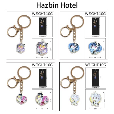Hazbin Hotel Colorful Enamel Alloy Key chain Keychain
