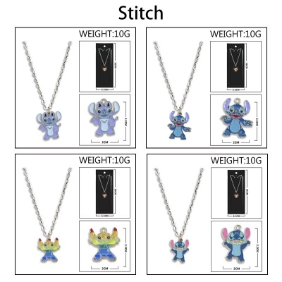 Stitch Colorful Enamel Alloy Necklace