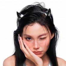 Metal Cat Ears Headband Silver Design Headwear