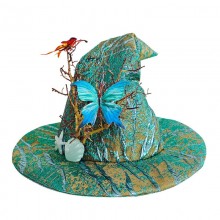 Halloween Cosplay Gothic Butterfly Accent Witch Ha...