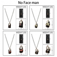 No Face man Colorful Enamel Alloy Necklace