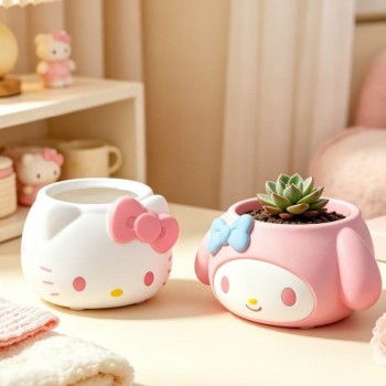 Sanrio Hello Kitty My Melody Resin Vase Flowerpot Container